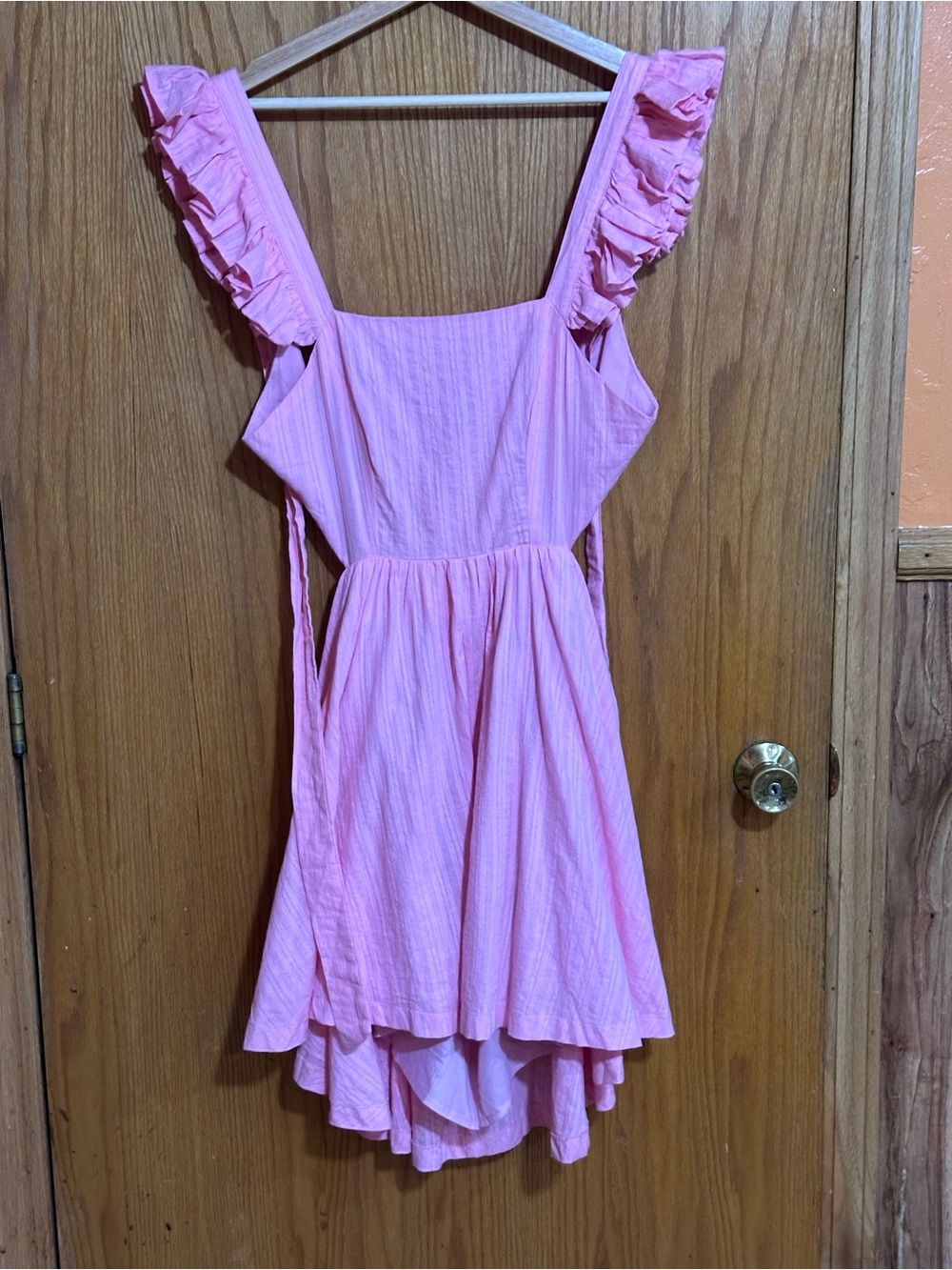 Altar'd State Pink‎ Ruffle Strap Sundress sz medium